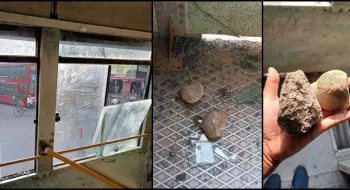 জবি শিক্ষার্থী বাসে অবরোধকারীদের হামলা, আতঙ্কিত শিক্ষার্থীরা