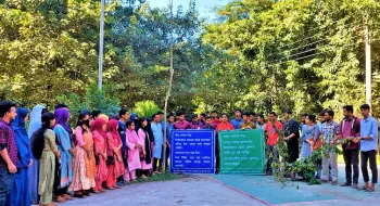 কাঁদছে গাছ, ক্ষমা চাচ্ছেন শিক্ষক-শিক্ষার্থী